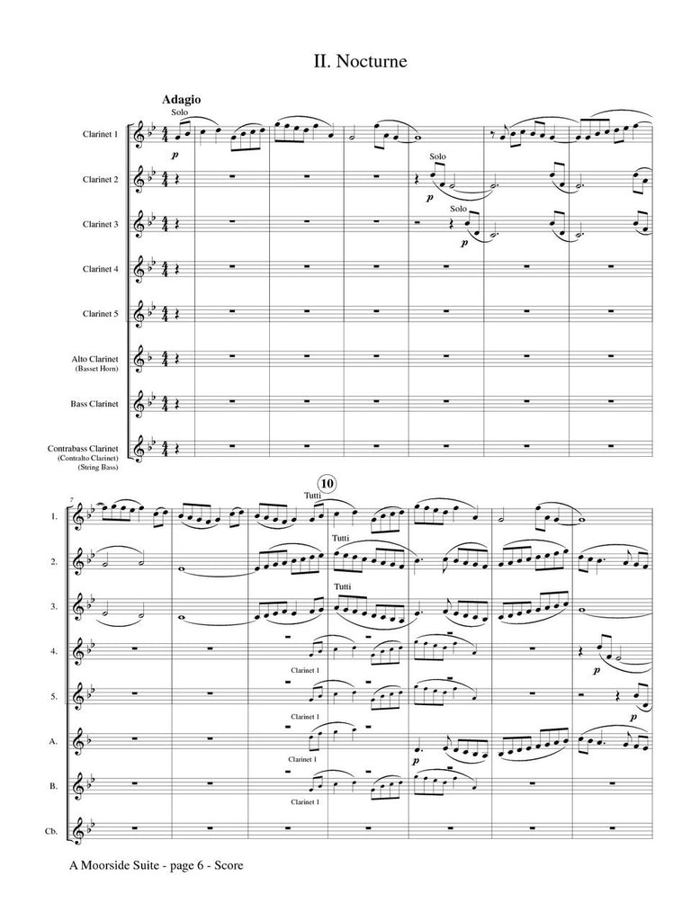 Holst (arr. Johnston) - A Moorside Suite for Clarinet Choir