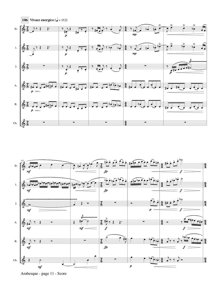 Volgar - Arabesque (Arabeske) for Clarinet Choir