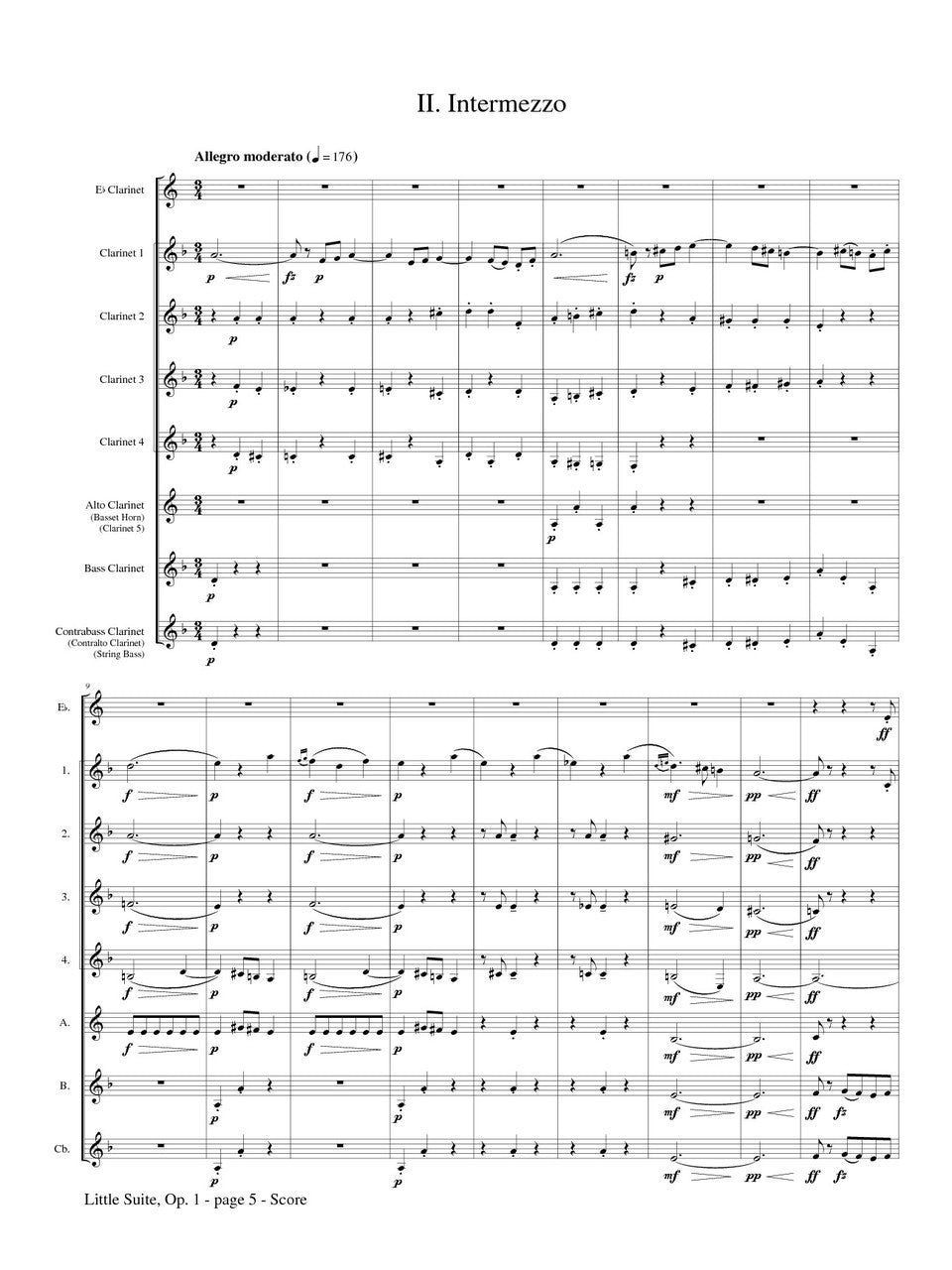 Nielsen (arr. Matt Johnston) - Little Suite for Clarinet Choir