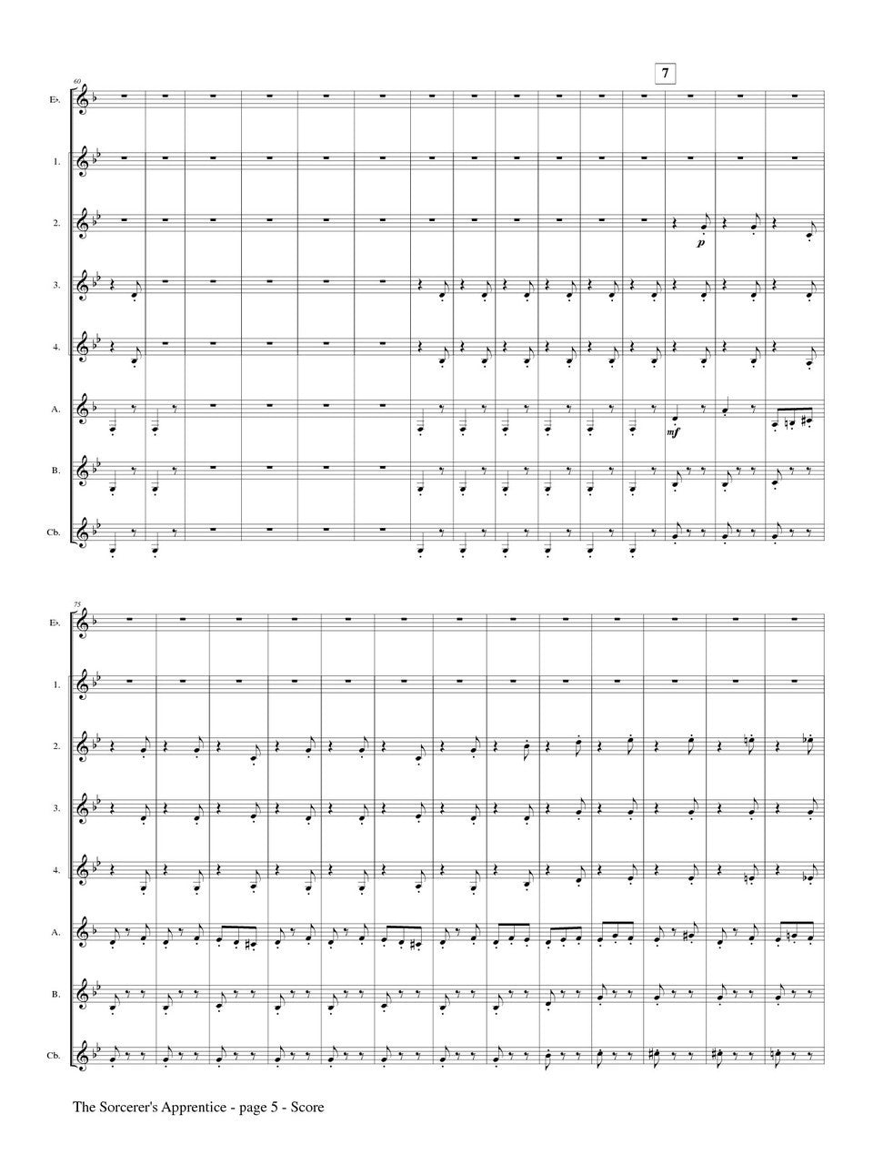 Dukas (arr. Johnston) - The Sorcerer's Apprentice for Clarinet Choir