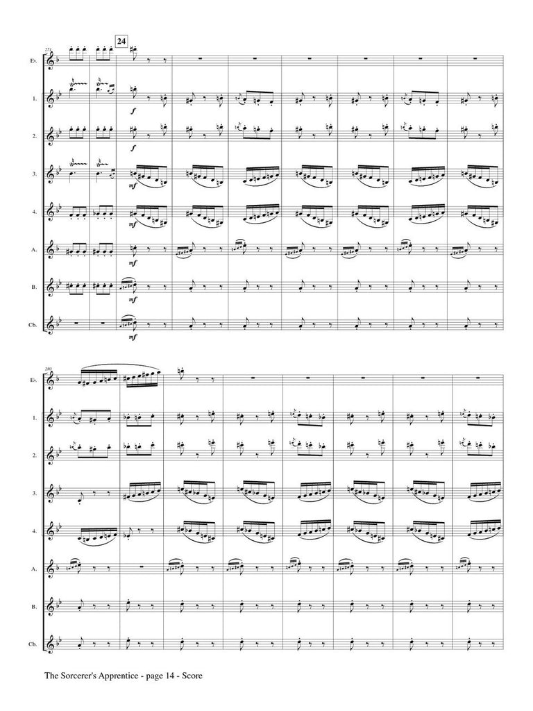 Dukas (arr. Johnston) - The Sorcerer's Apprentice for Clarinet Choir