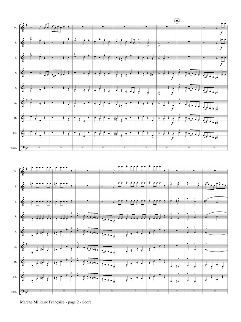 Saint-Saëns (arr. Matt Johnston) - Marche Militaire Francaise for Clarinet Choir