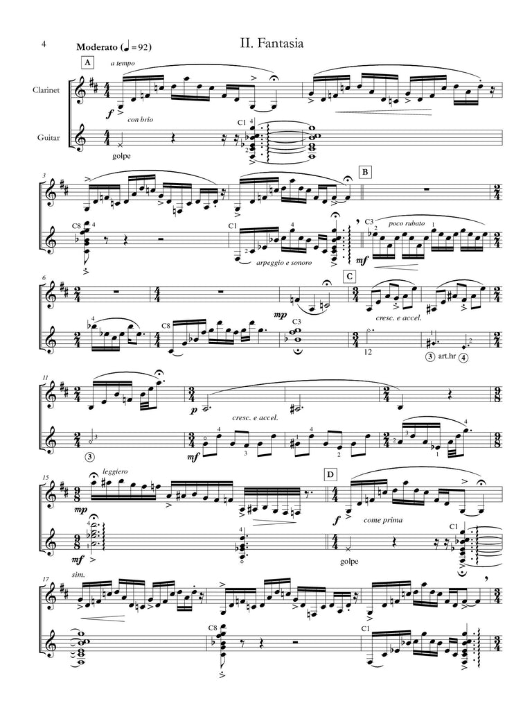 Pavan - Two Pieces for Clarinet and Guitar