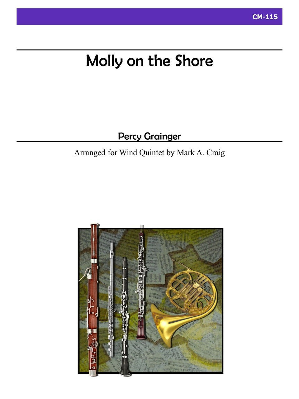 Grainger (arr. Craig) - Molly on the Shore for Wind Quintet
