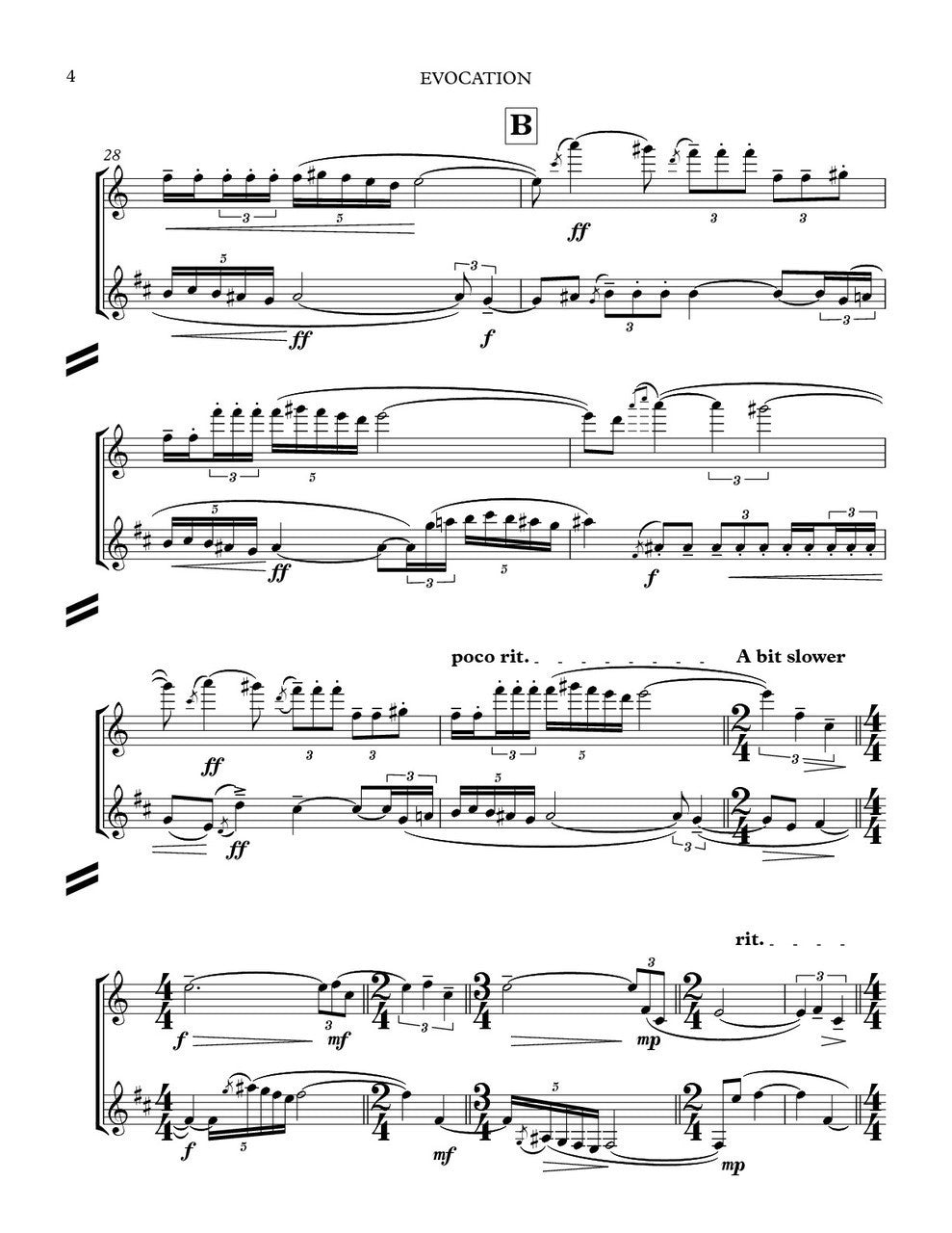 Barr - Evocation for Flute and Clarinet