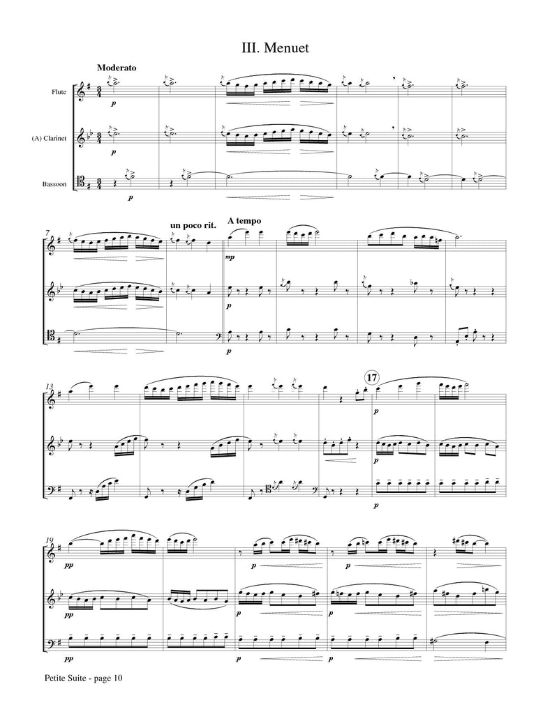 Debussy (arr. Bonenfant) - Petite Suite for Flute, A Clarinet, and Bassoon