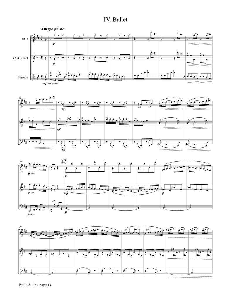 Debussy (arr. Bonenfant) - Petite Suite for Flute, A Clarinet, and Bassoon