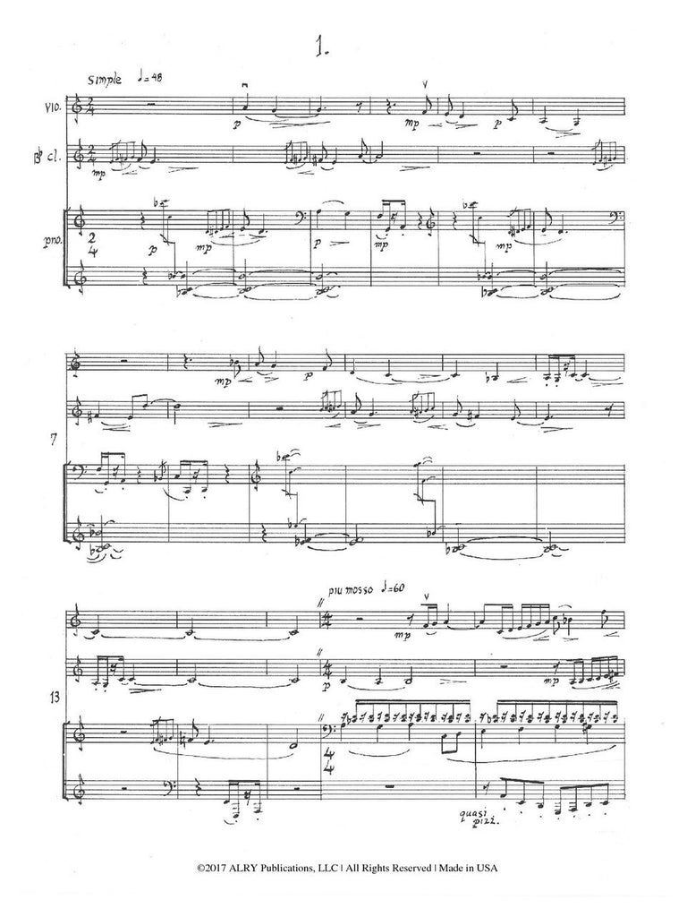 Benshoof - A Whimsical Solution for Violin, Clarinet, and Piano
