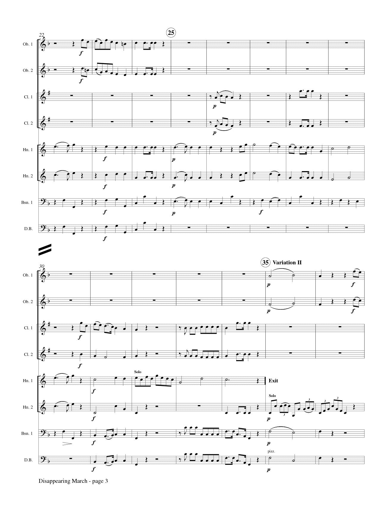 Druschetzky (arr. Weait) - Disappearing March from Partita No. 21 for Chamber Ensemble