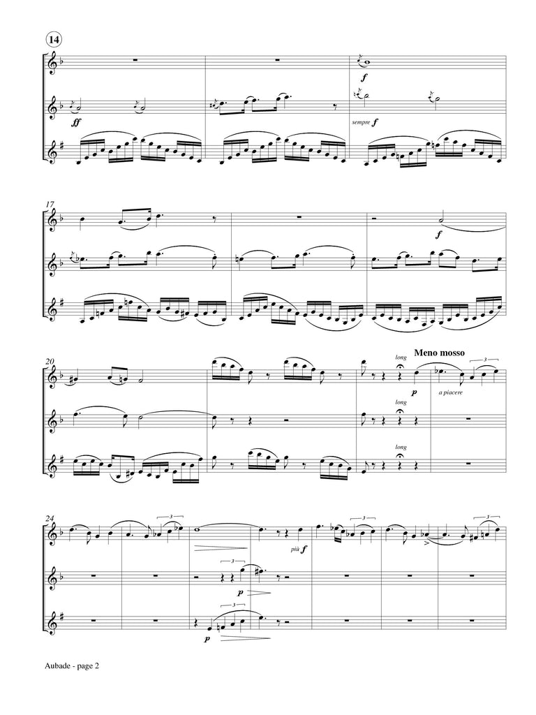 de Wailly (ed. Johnston) - Aubade for Flute, Oboe, and Clarinet