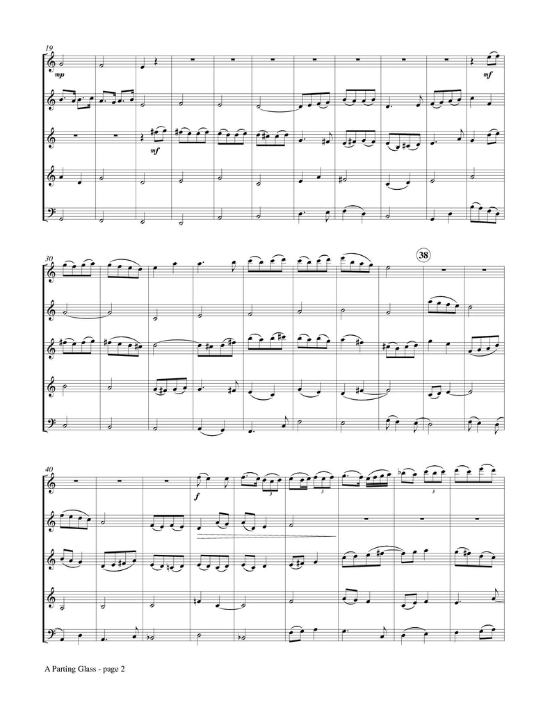 Baxter - A Parting Glass for Wind Quintet
