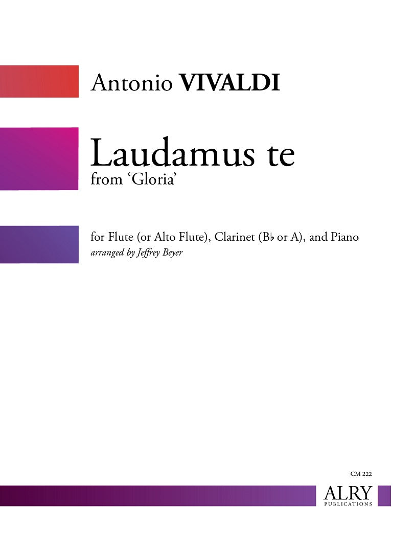 Vivaldi (arr. Beyer) - Laudamus te from 'Gloria' for Flute, Clarinet, and Piano