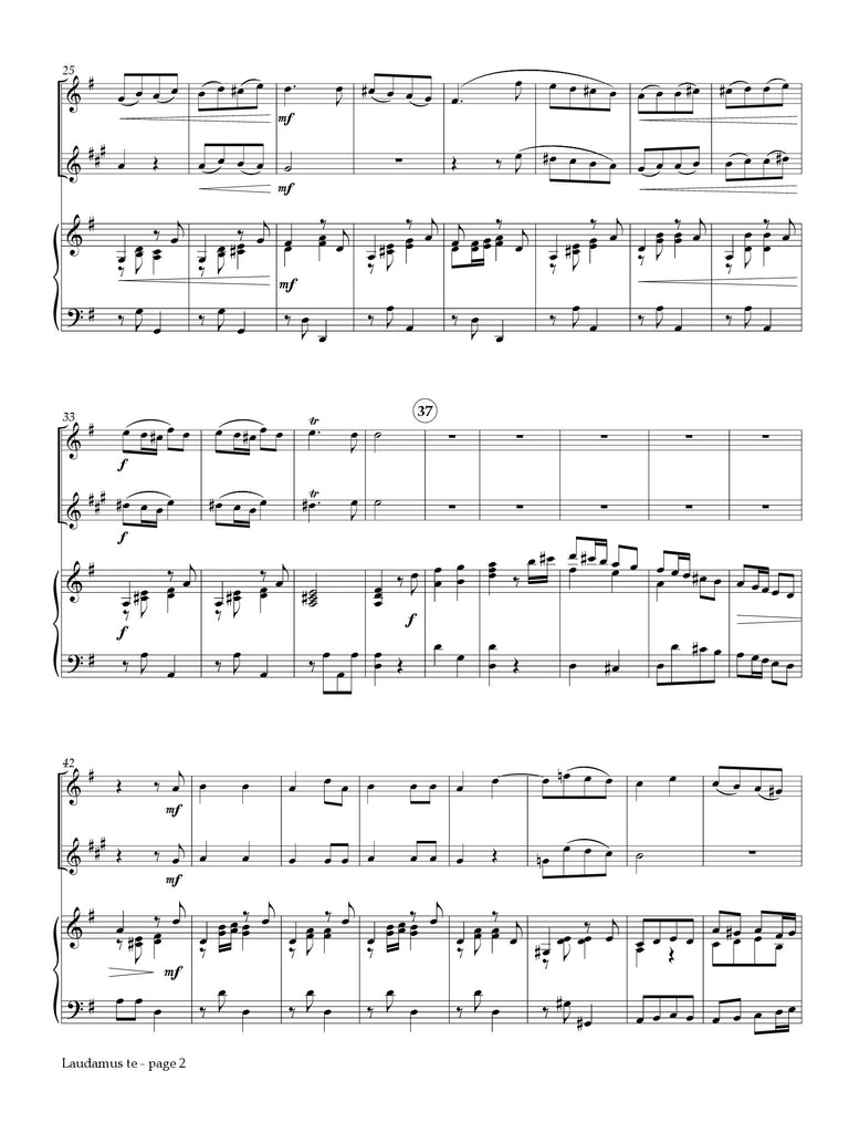 Vivaldi (arr. Beyer) - Laudamus te from 'Gloria' for Flute, Clarinet, and Piano