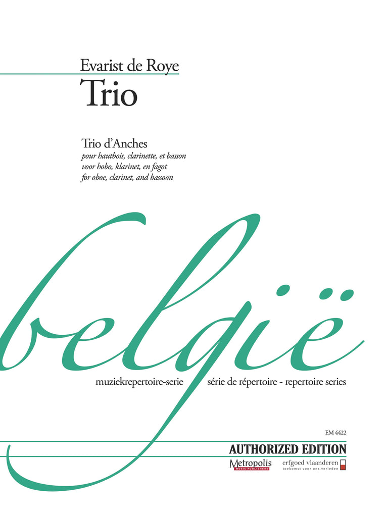 de Roye - Trio for Oboe, Clarinet, and Bassoon