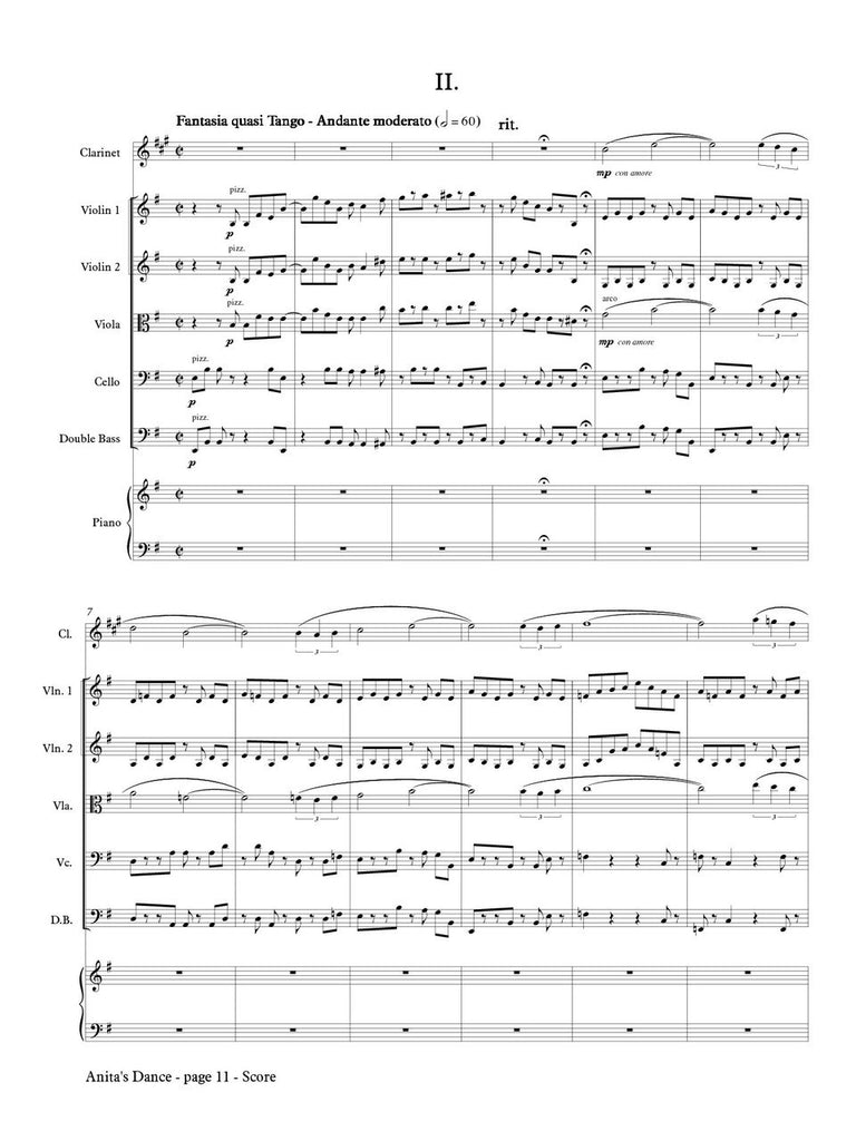 Hiketick - Anita's Dance for Clarinet, String Quintet and Piano