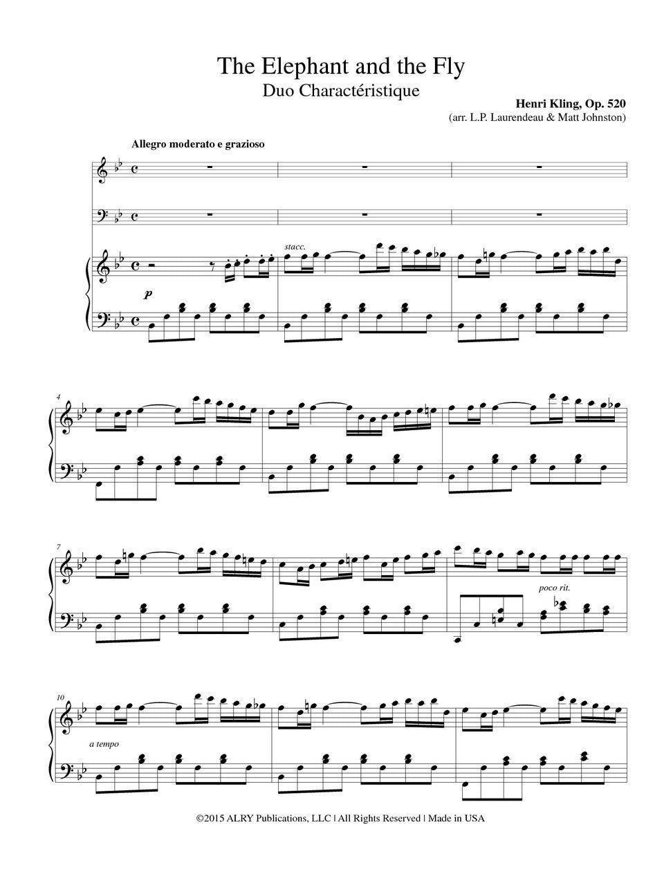 Kling (arr. Laurendeau/Johnston) - The Elephant and the Fly (Duet Version)