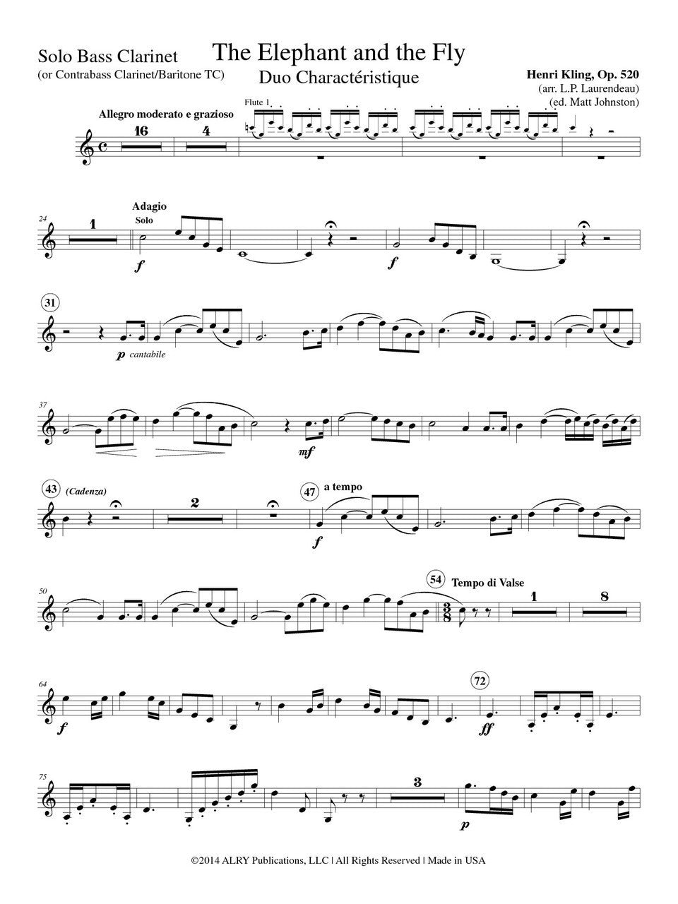 Kling (arr. Laurendeau/Johnston) - The Elephant and the Fly (Duet Version)
