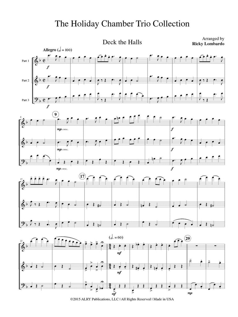 Lombardo - The Holiday Chamber Trio Collection