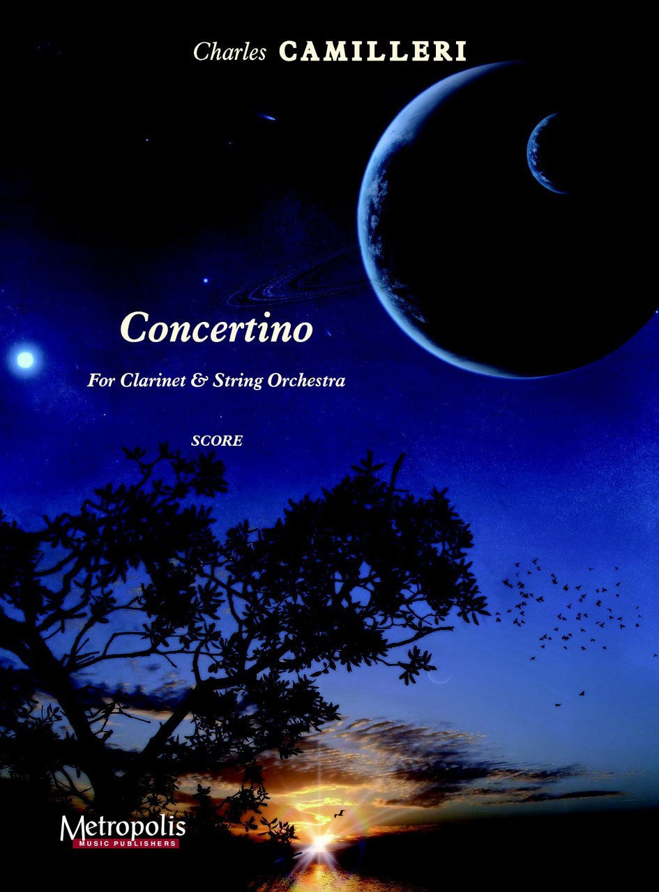 Camilleri - Concertino for Clarinet and String Orchestra (Score and Parts 6/6/4/3/2)
