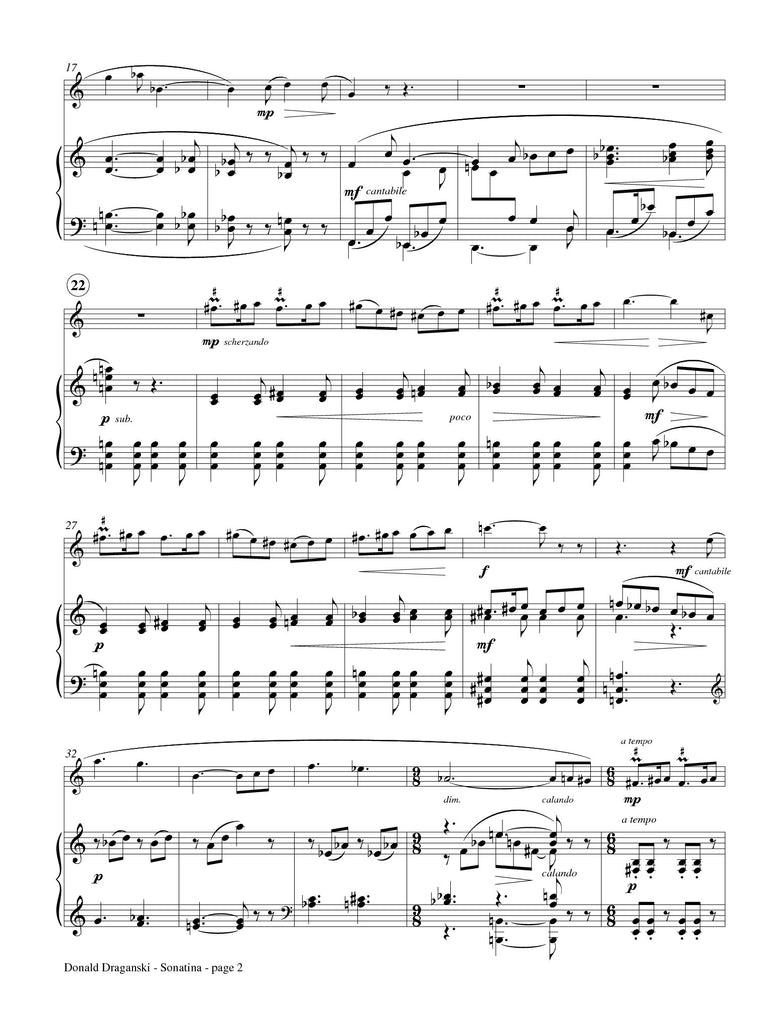 Draganski - Sonatina for Clarinet and Piano