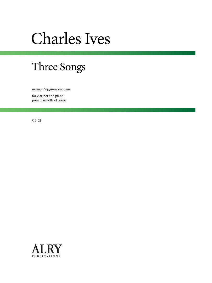Ives - Three Songs for Clarinet and Piano