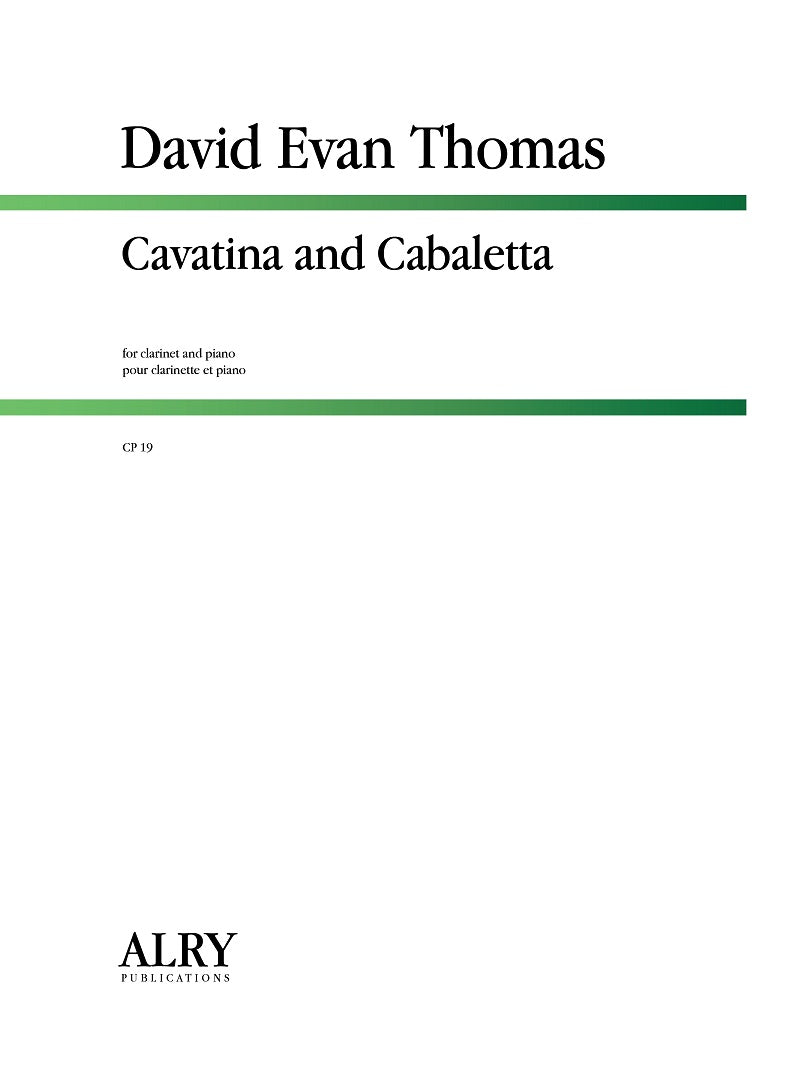 Thomas - Cavatina and Cabaletta for Clarinet and Piano