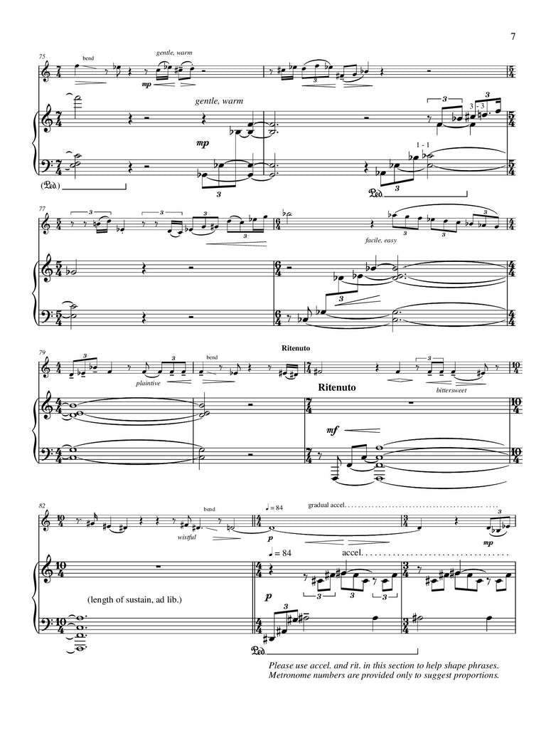 Benshoof - BitterSweet for E-flat Clarinet and Piano