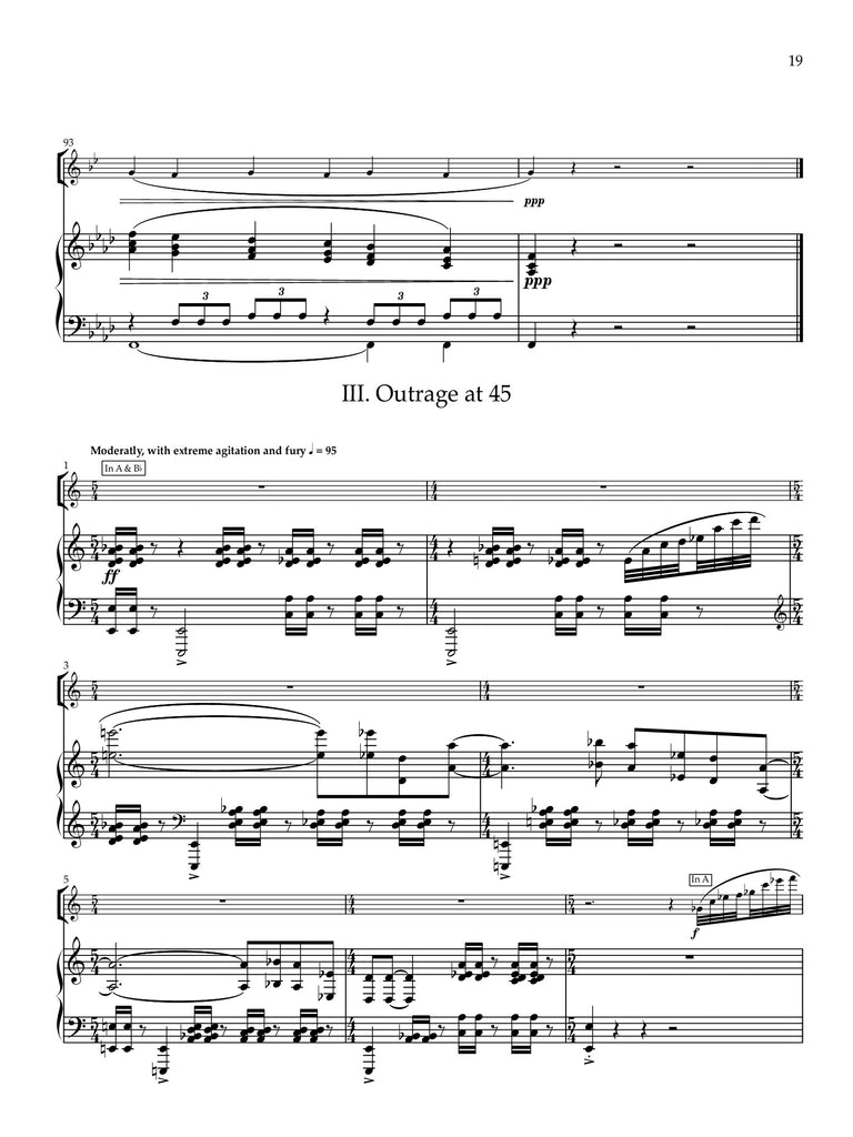 Bukin - Concerto for Clarinet and Piano - "Corona" (Piano Reduction)