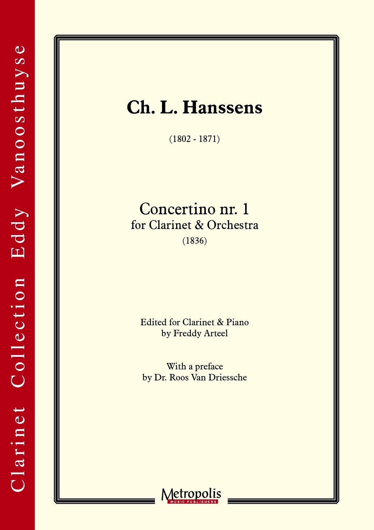 Hanssens - Concertino nr. 1 for Clarinet (Piano Reduction)