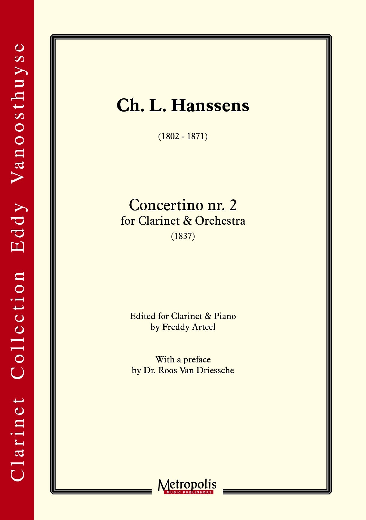 Hanssens - Concertino nr. 2 for Clarinet (Piano Reduction)