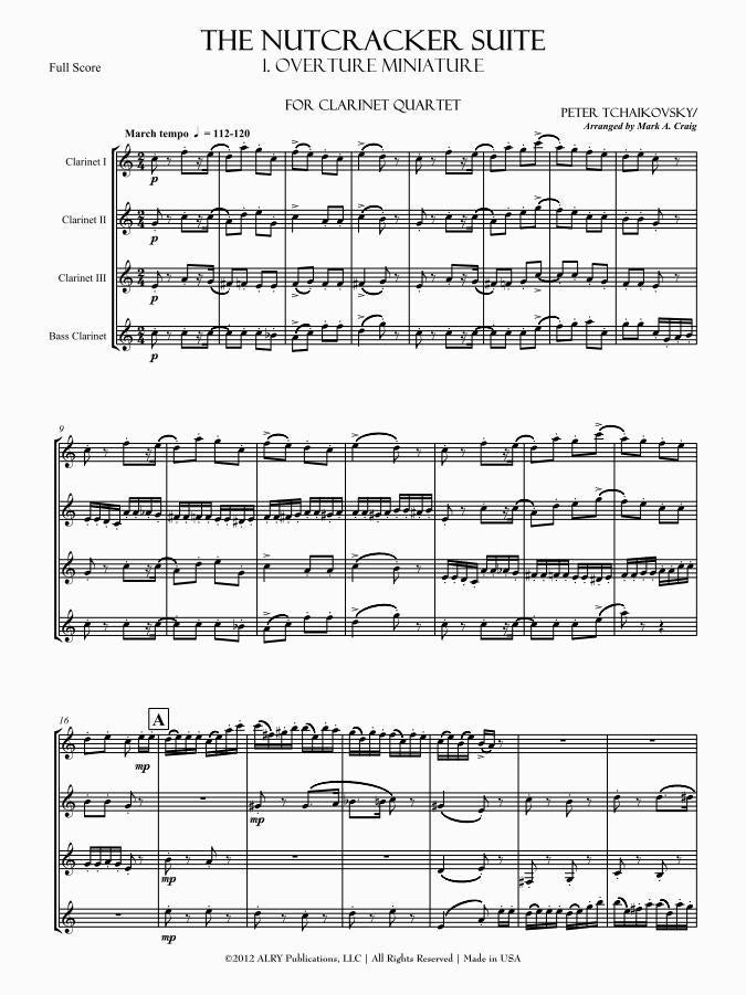 Tchaikovsky (arr. Craig) - The Nutcracker Suite for Clarinet Quartet