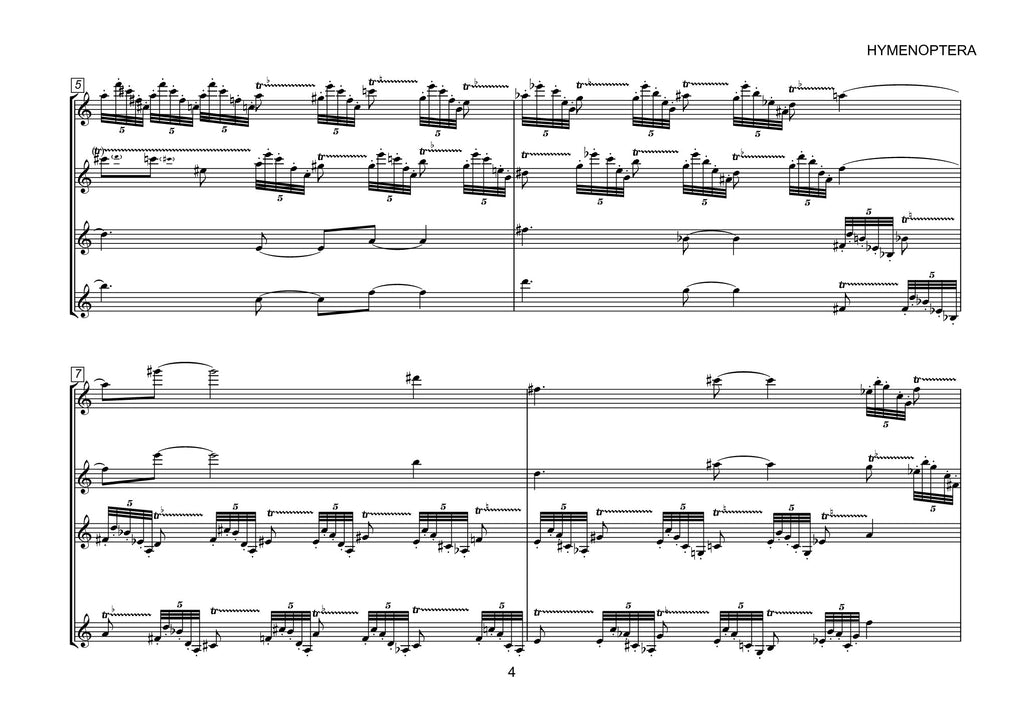Diaz-Jerez - Hymenoptera for Clarinet Quartet