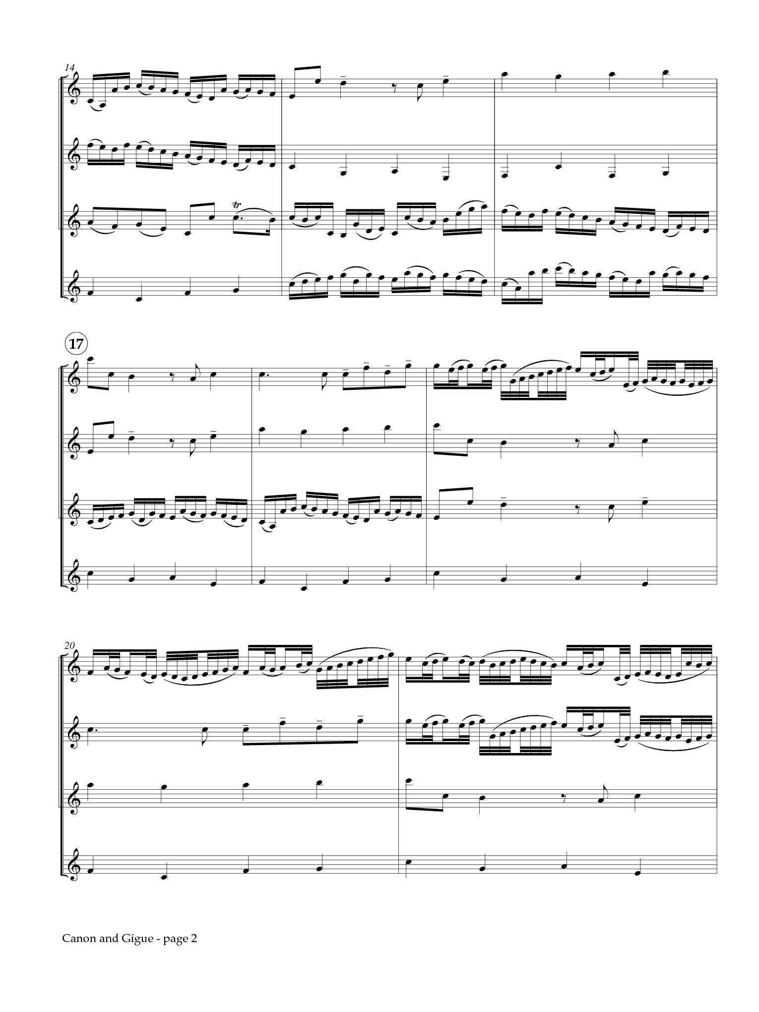 Pachelbel (arr. Johnston) - Canon and Gigue for Clarinet Quartet
