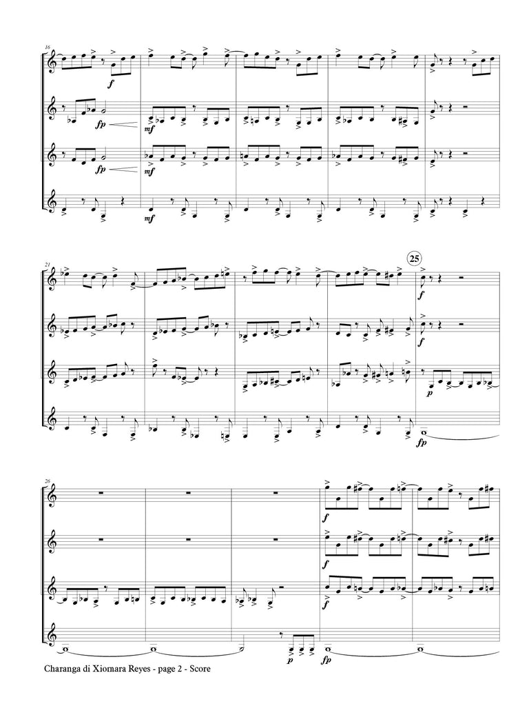 Hiketick - Latin Dances No. 1 (Charanga) for Clarinet Quartet
