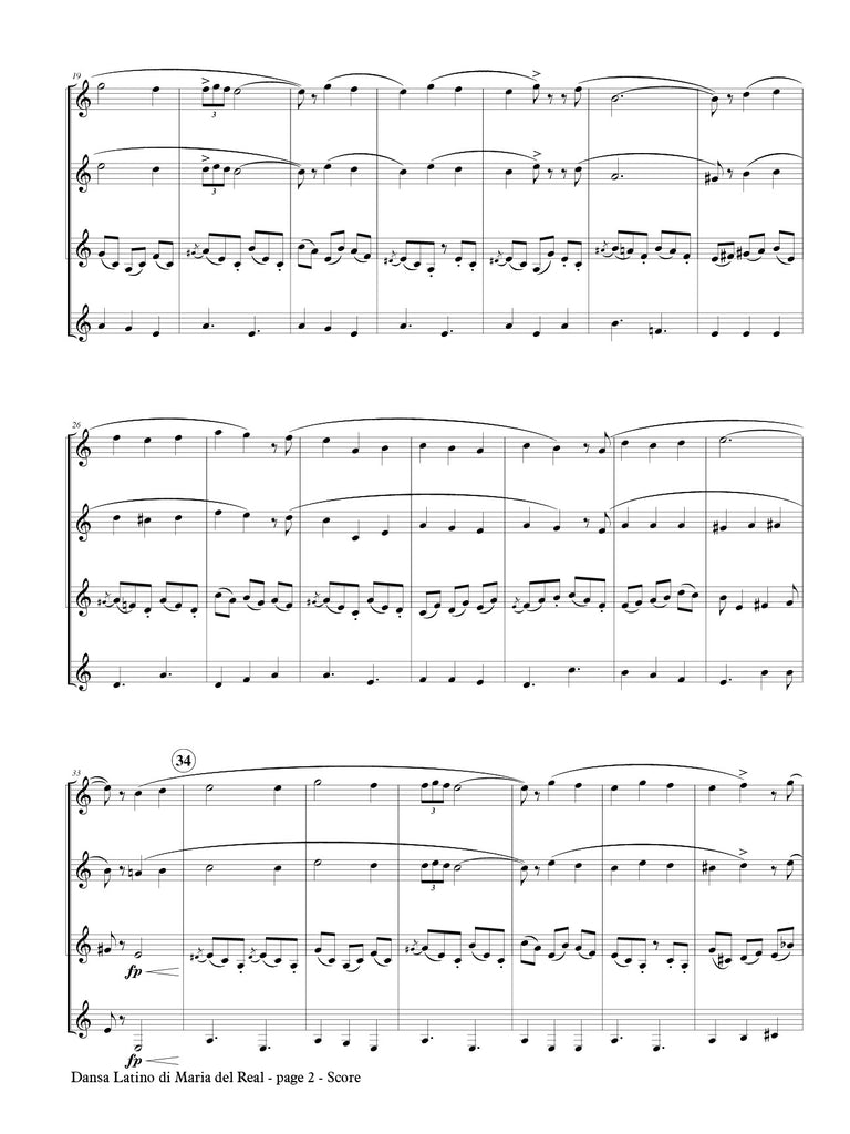 Hiketick - Latin Dances No. 3 (Dansa Latino) for Clarinet Quartet