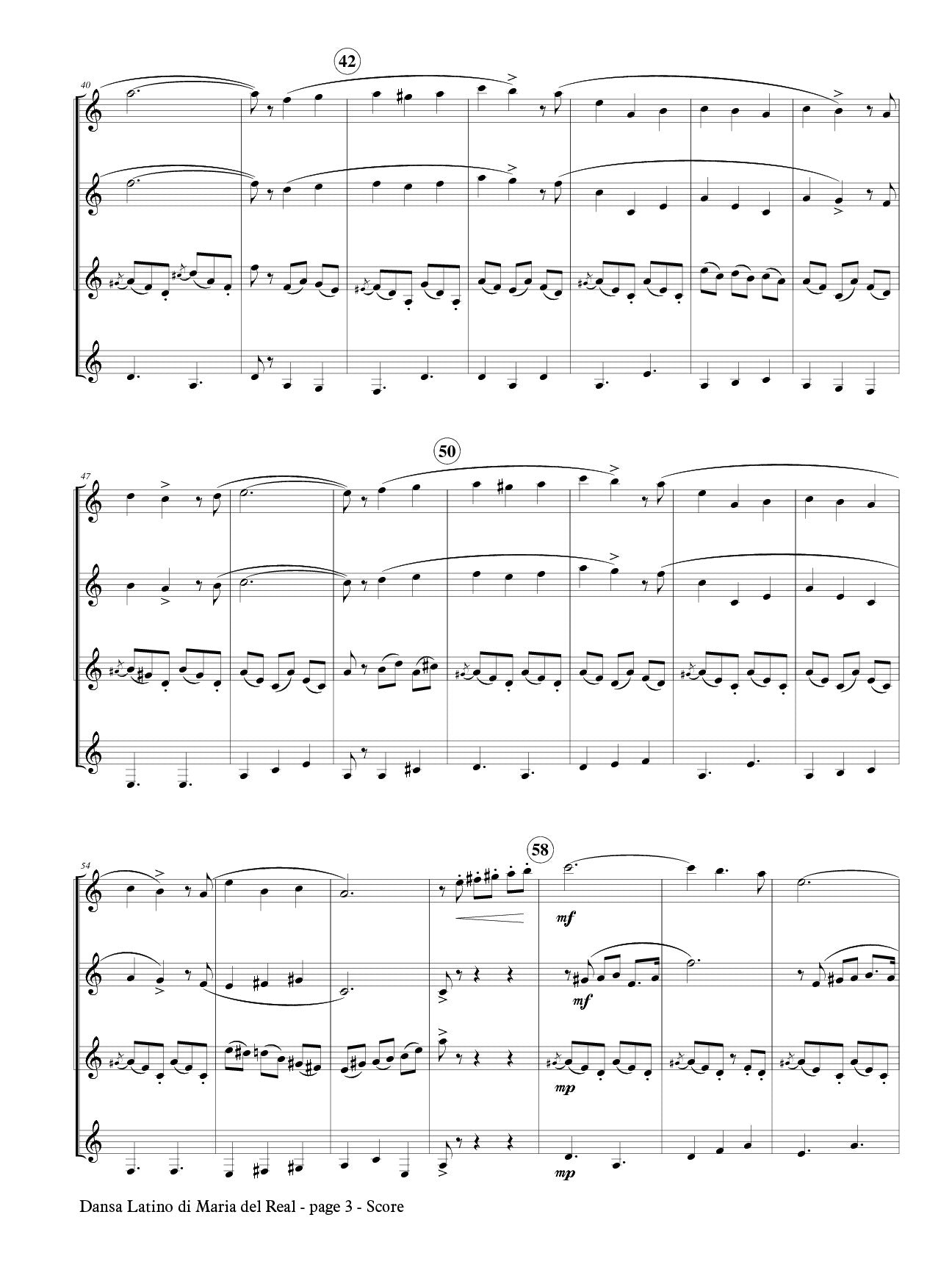 Hiketick - Latin Dances No. 3 (Dansa Latino) for Clarinet Quartet