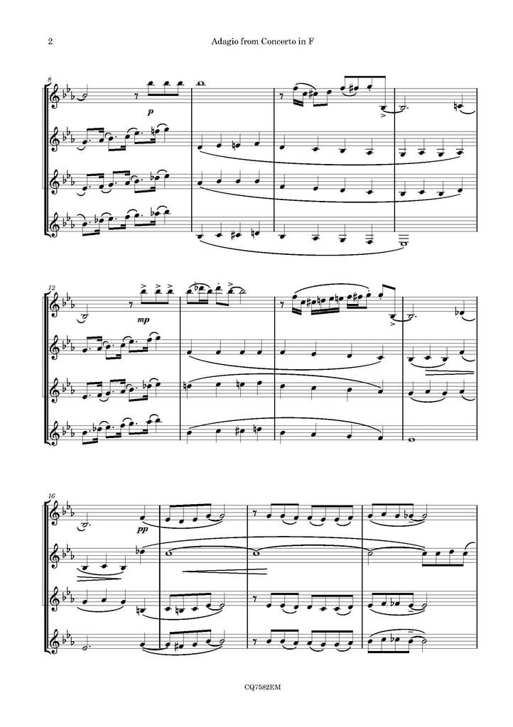 Gershwin (arr. Curtis) - Adagio from Concerto in F for Clarinet Quartet