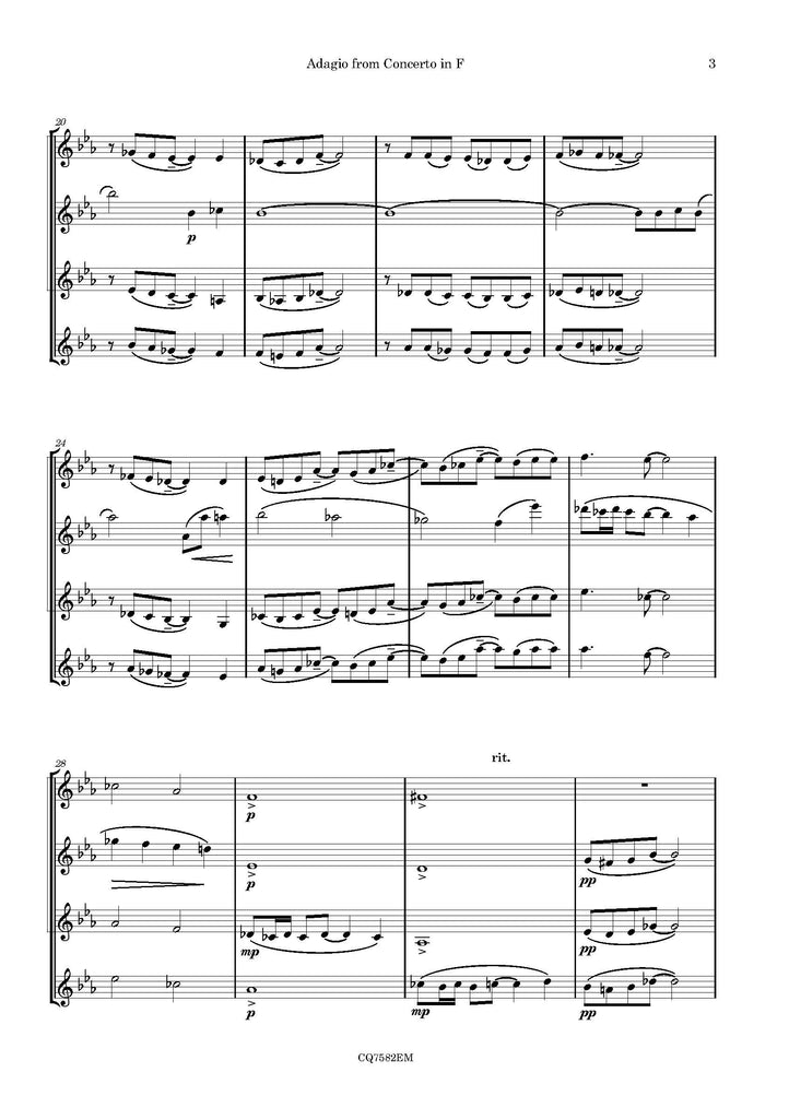 Gershwin (arr. Curtis) - Adagio from Concerto in F for Clarinet Quartet