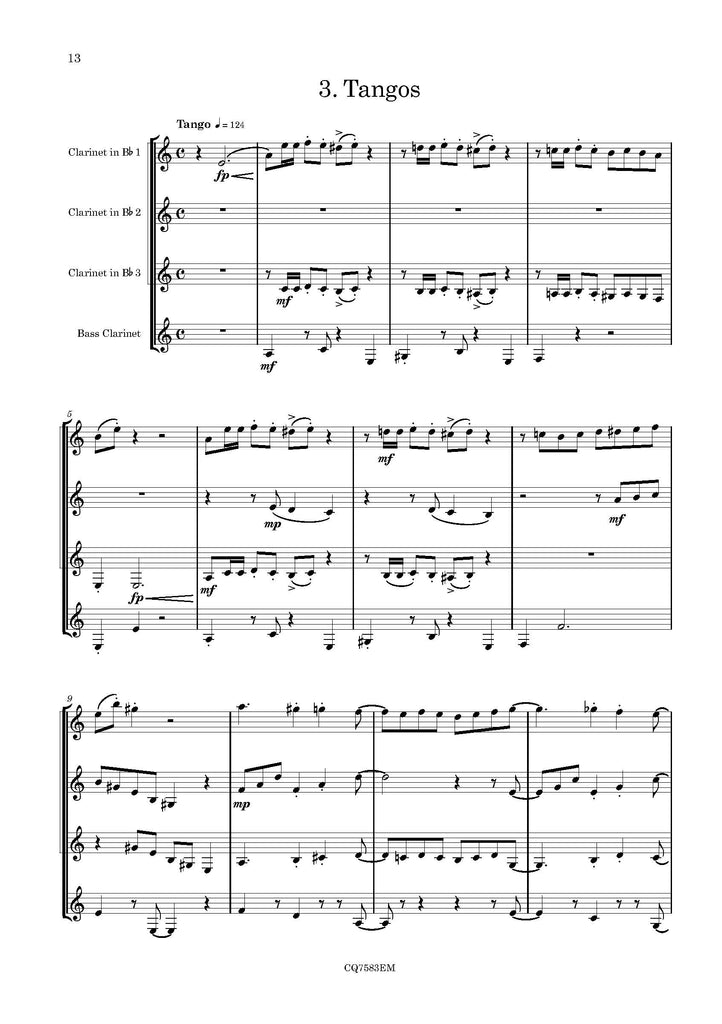 Curtis - Cuarteto Santa Cruz for Clarinet Quartet