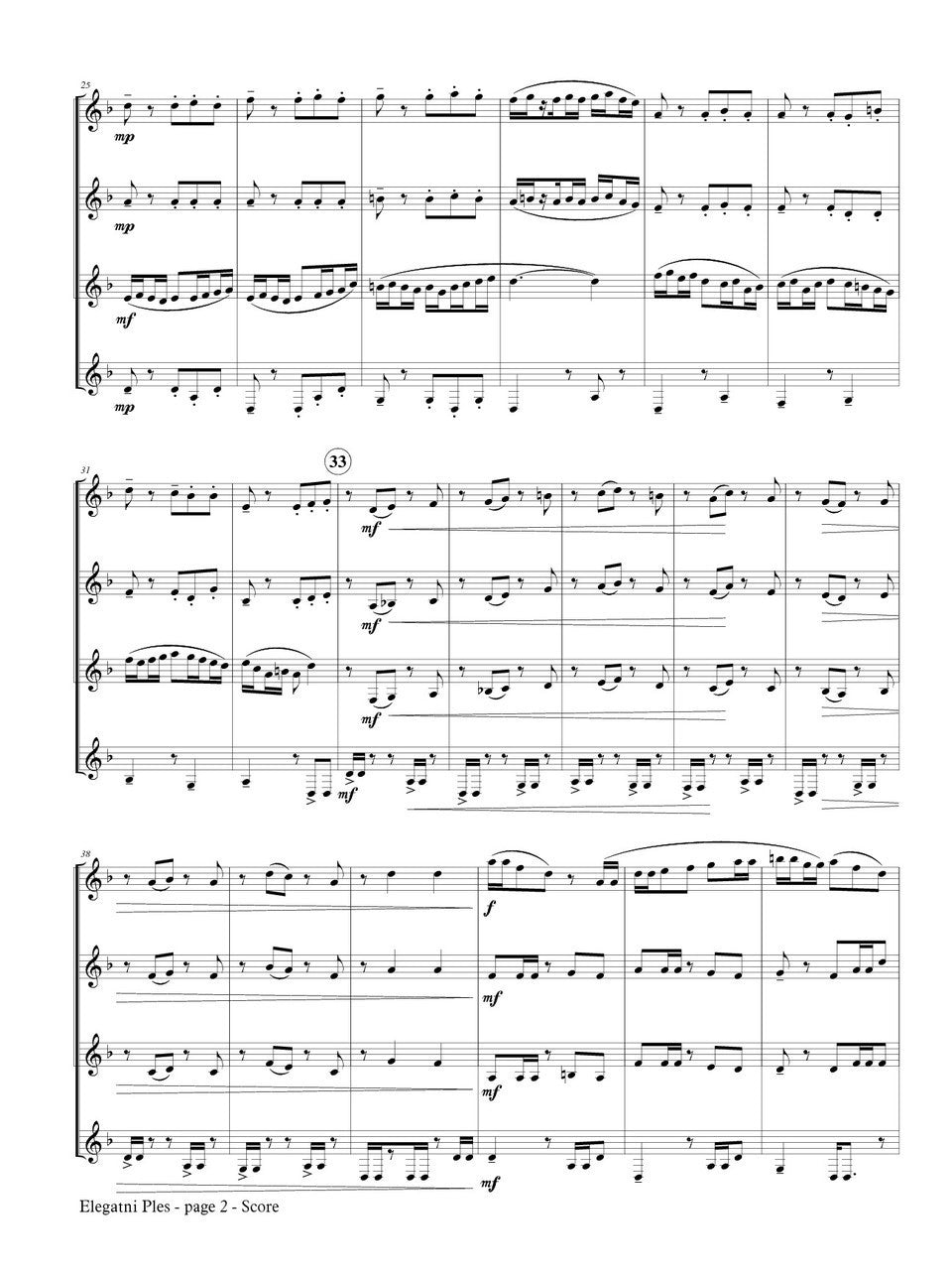 Hiketick - Balkan Dances no.2 (Elegatni Ples) for Clarinet Quartet