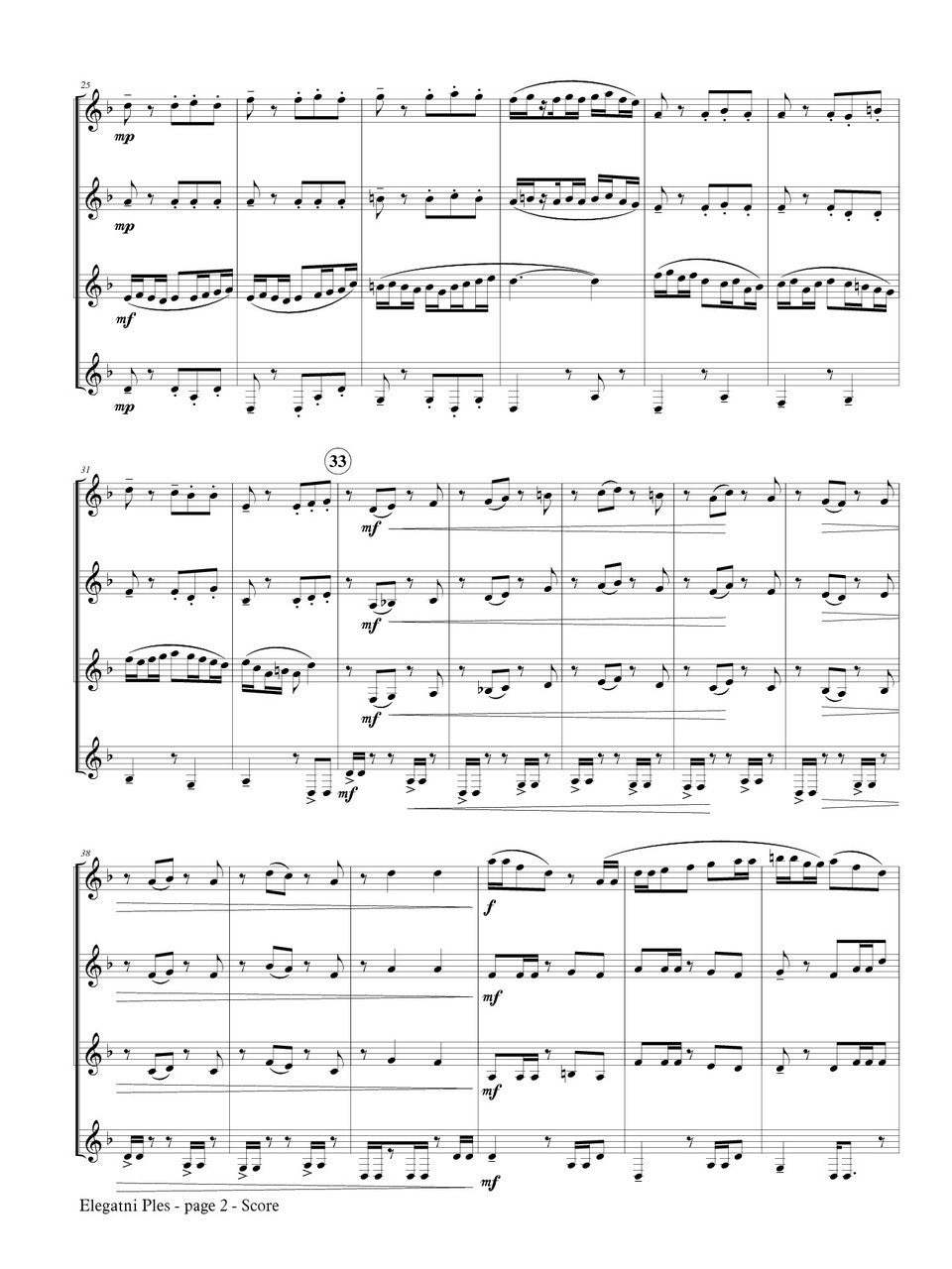 Hiketick - Balkan Dances No. 2 (Elegatni Ples) for Clarinet Quartet