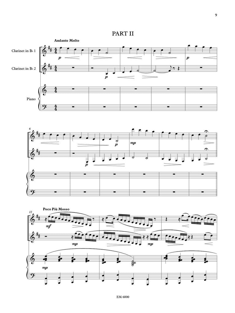 Camilleri - Divertimento 1 for Clarinet Duet and Piano