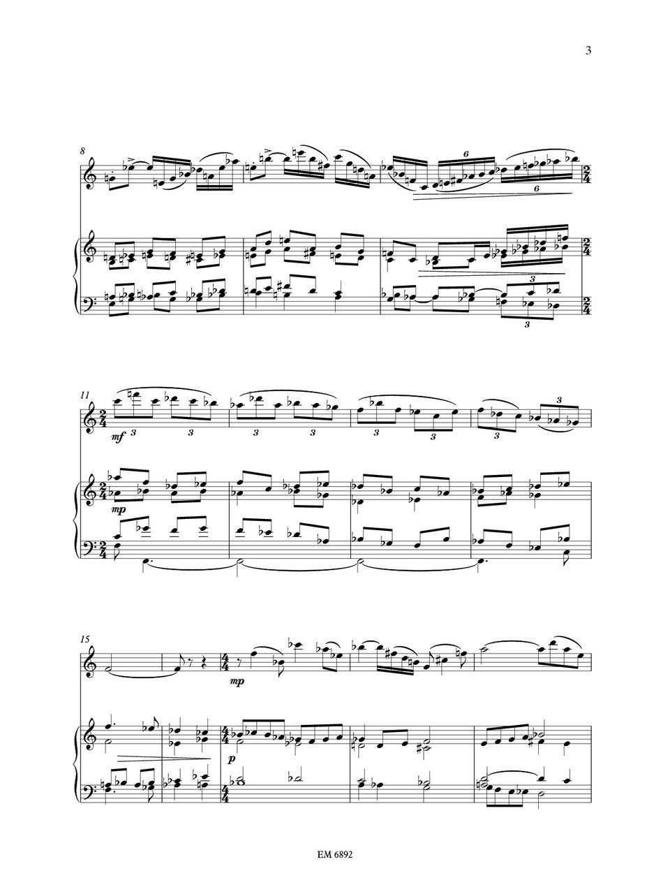 Laporte - Concertpiece for Clarinet and Strings (Piano Reduction)