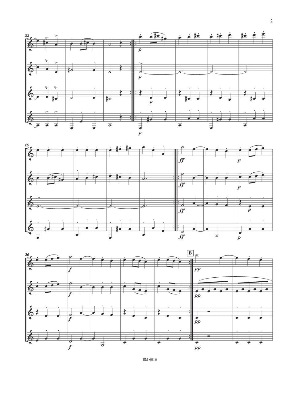 Dvorak (arr. Nestor Jannsens) - Slavonic Dance, Op.46 nr.8 for Clarinet Quartet