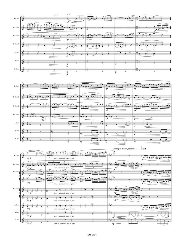 Aerts - Fantasia Elegiaco for Clarinet Choir