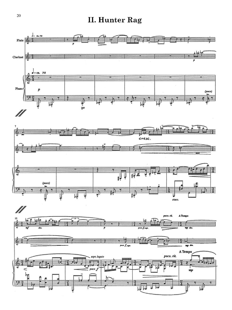 Schoenfeld - Sonatina for Flute, Clarinet, and Piano