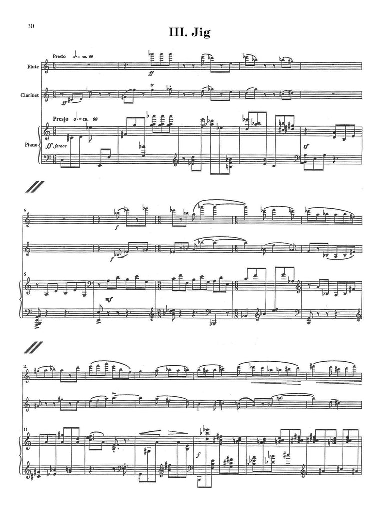 Schoenfeld - Sonatina for Flute, Clarinet, and Piano