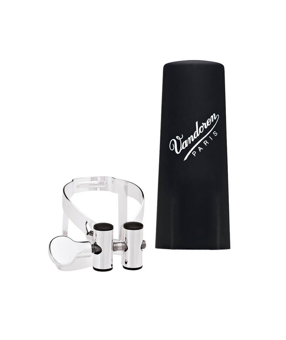 M|O Ligature and Plastic Cap - Bass Clarinet - Silver Plated
