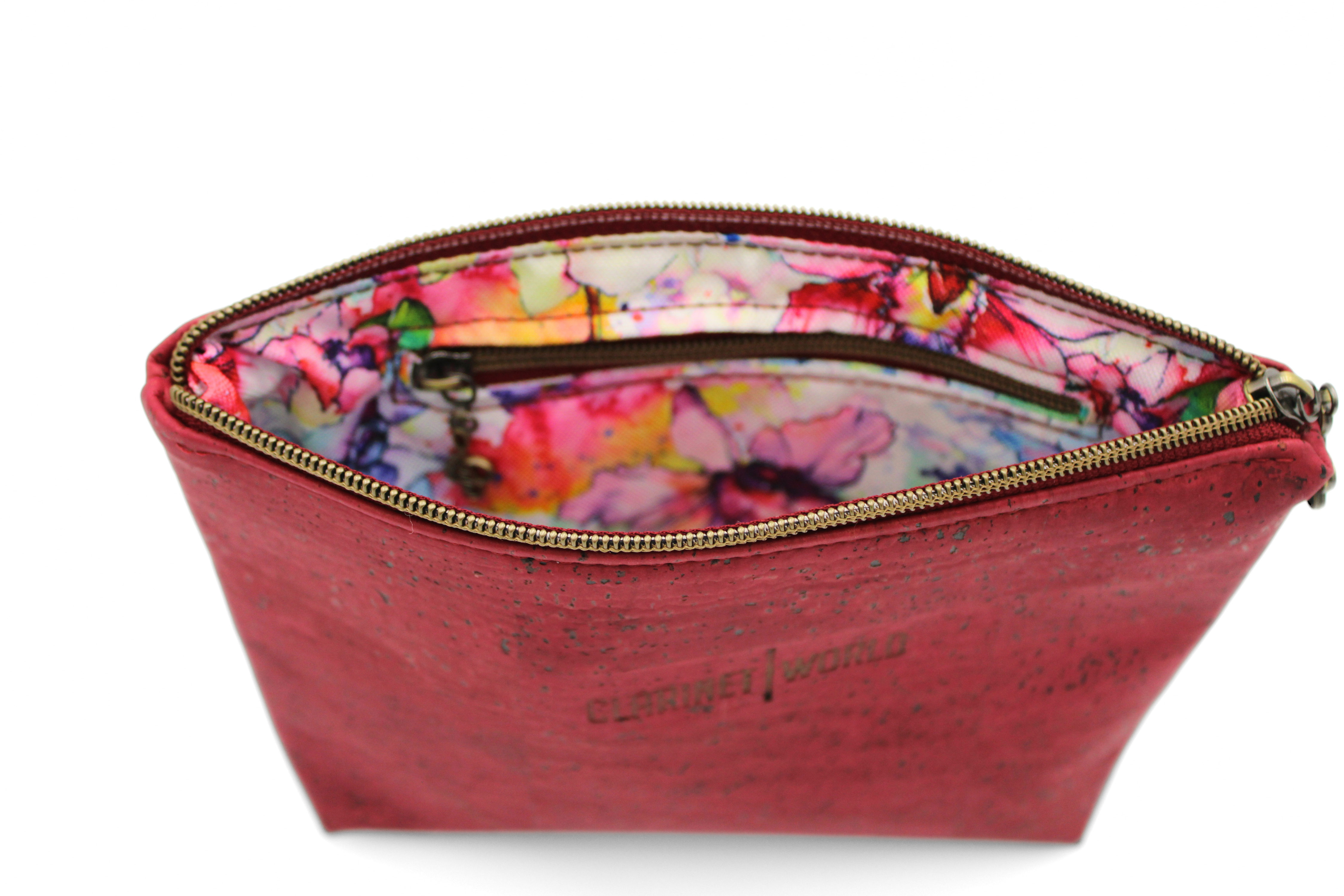 Handcrafted by J.Anne - Large Accessory Zipper Pouch - Maroon