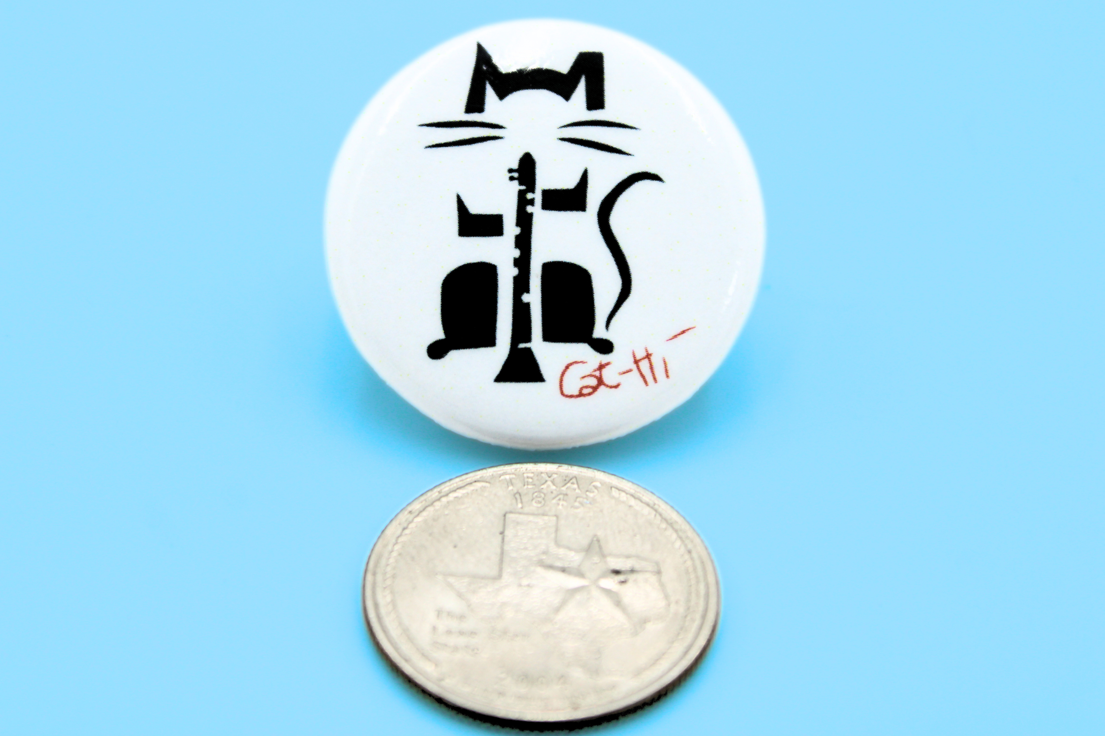 Cat-Hi Clarinet Cat Pins
